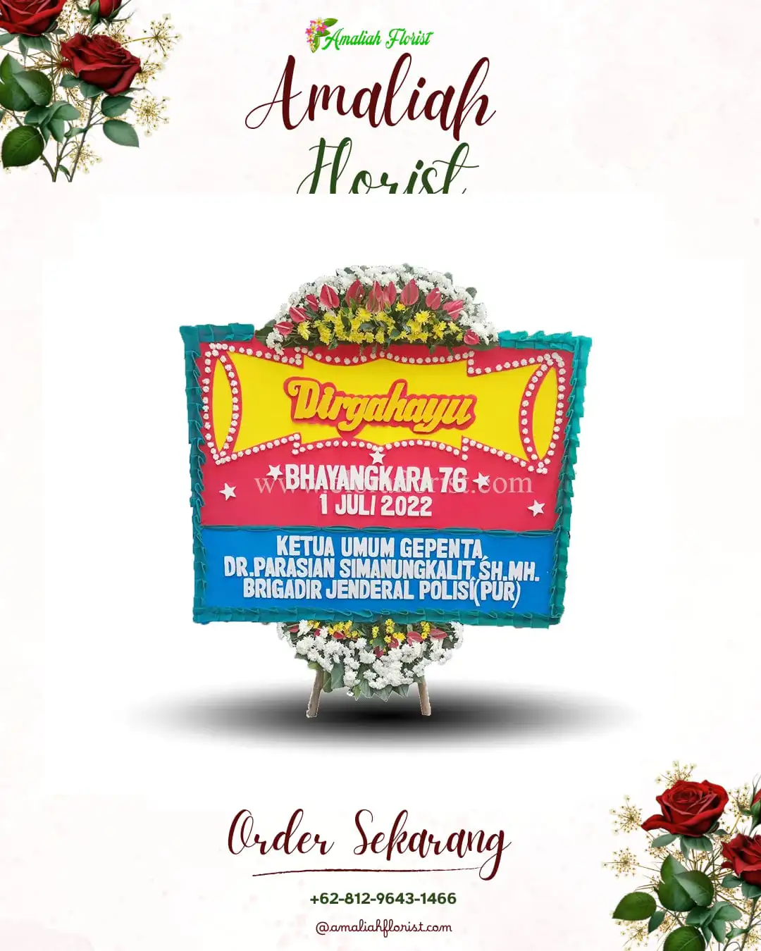 Papan Bunga HUT Ulang Tahun Teluk Wondama